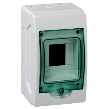 Schneider Electric Mureva Light Grey Smooth Polymer Electrical Enclosure, IEC, IP65, Surface Mount Mount, 1 Gangs 200 mm