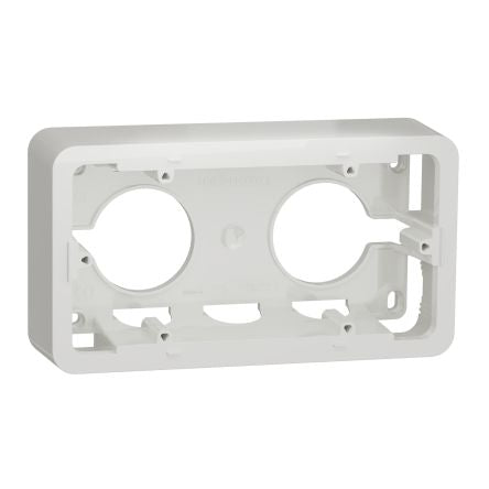 Schneider Electric Unica Pro White ABS Back Box, Surface Mount, 2 Gangs 87 mm 158mm 40 mm