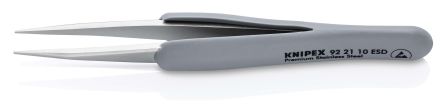 Knipex 123mm Stainless Steel Fine ESD Safe Tweezer
