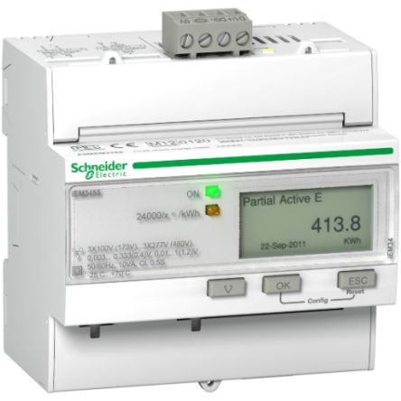 Schneider Electric 3 Phase LCD Energy Meter, Type Energy Meter