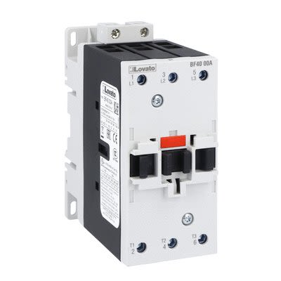 Lovato BF40 Contactor, 120V Coil, 3-Pole, 40 A, 18.5 kW, 1kV