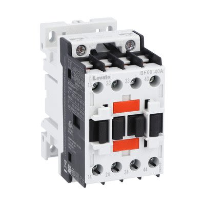 Lovato Auxiliary Contact, 4 Contact, 4 NO, BF00, DIN Rail, 10 A, BF0040A12060