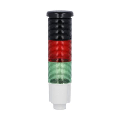 Lovato 8TL4 Series Green, Red Signal Tower Electronic, 2 Lights 24V dc