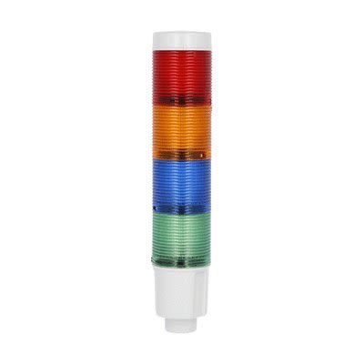 Lovato 8TL4 Series Blue, Green, Orange, Red Signal Tower, 4 Lights 24V dc
