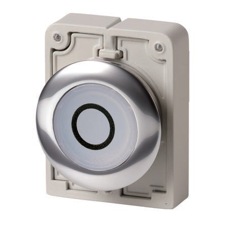 Eaton M30C-FDRL-W-X0 Series White Momentary Push Button Switch, 30.5 mm Cutout, IP66, IP67, IP69