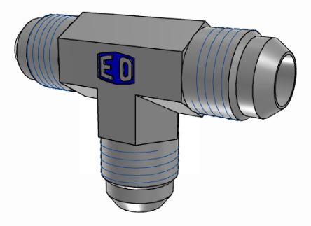 Parker 4JMTXS Hydraulic Fitting Male, 37 °, Steel, 0.5 in Hose ID