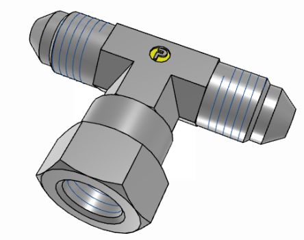 Parker 4S6MXS Hydraulic Fitting Male, 37 °, Steel, 0.56 in Hose ID