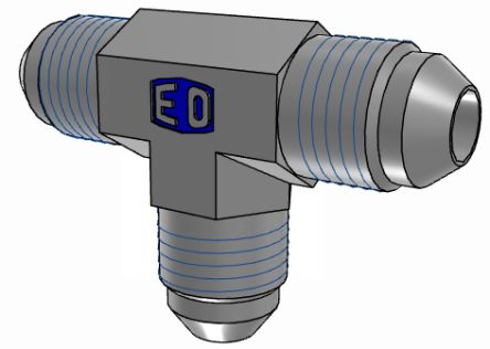 Parker 5JMTXS Hydraulic Fitting Male, 37 °, Steel, 0.75 in Hose ID
