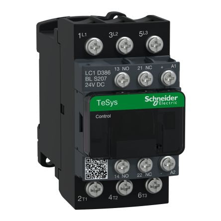 Schneider Electric TeSyS D Contactor, 24V Coil, 3-Pole, 50 A, 18.5 kW, 3 NO, 440V