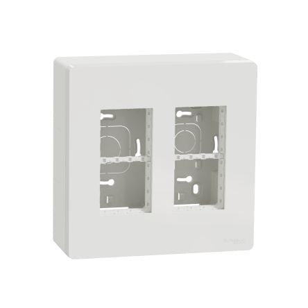 Schneider Electric White ABS Unica Control Station Enclosure - 4 Hole