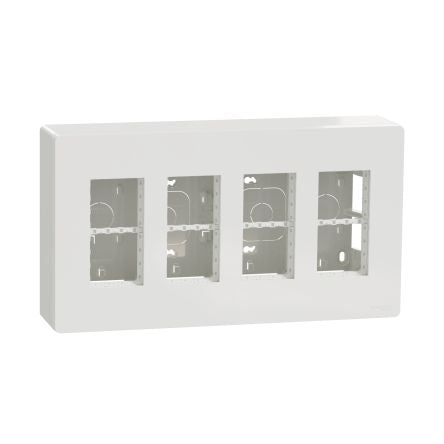 Schneider Electric White ABS Unica Control Station Enclosure - 4 Hole