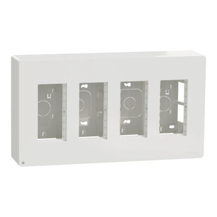 Schneider Electric White ABS Unica Control Station Enclosure - 4 Hole