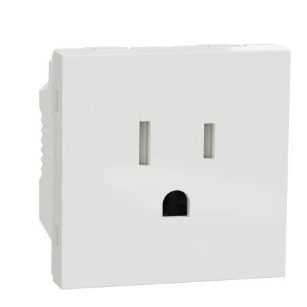 Schneider Electric, Unica IP21D White Socket, 2P+PE, Rated At 15A, 127V