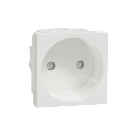 Schneider Electric, Unica IP4X White Socket, 2, Rated At 16A, 250V