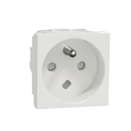 Schneider Electric, Unica IP3X White Socket, 2P+PE, Rated At 16A, 250V