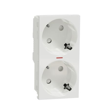 Schneider Electric, Unica IP21D White Socket, 2P+PE, Rated At 16A, 250V