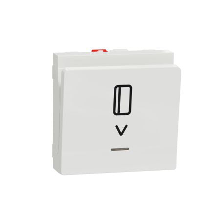Schneider Electric White Key Card Switch 10A Unica Series
