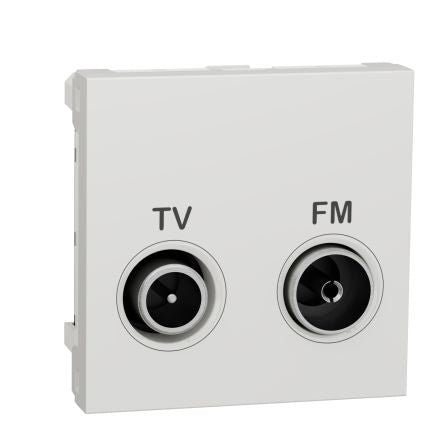 Schneider Electric, Unica IP20 White Vertical Socket