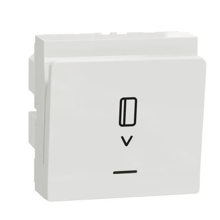 Schneider Electric White Key Card Switch 8A Unica Series