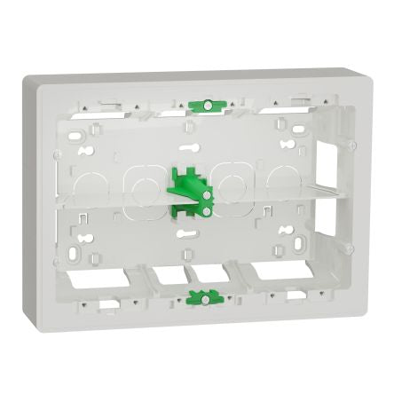 Schneider Electric White ABS Unica Control Station Enclosure - 8 Hole