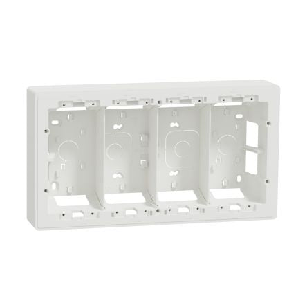 Schneider Electric White ABS Unica Control Station Enclosure - 4 Hole