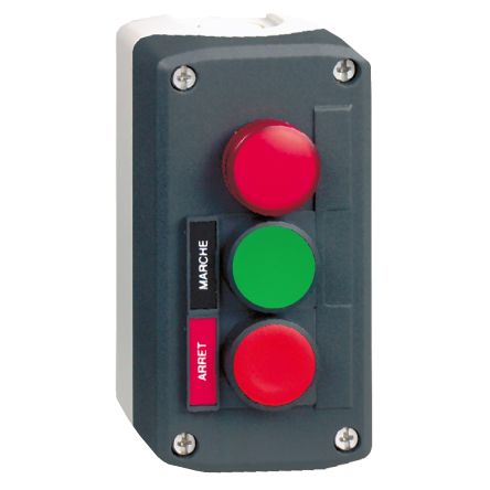 Schneider Electric Slow Break Push Button Control Station - 1 NO/1 NC, Polycarbonate, Green, Red, IP66, IP67, IP69K