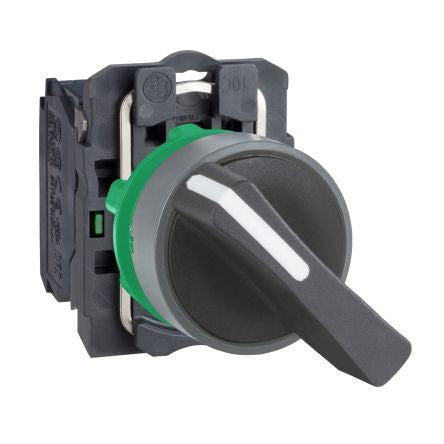 Schneider Electric Handle Selector Switch - (2 NO) 22 mm Cutout Diameter 2 Positions