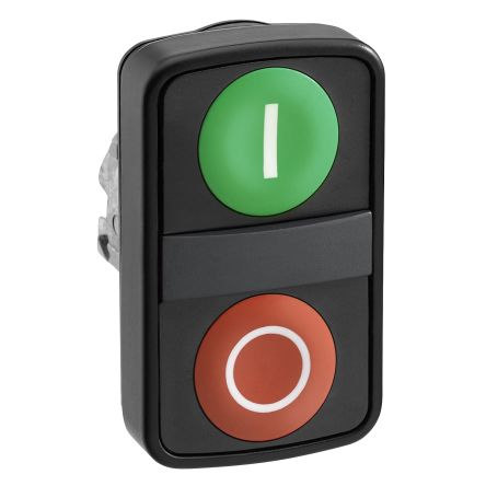 Schneider Electric Harmony Series Push Button Switch, Spring Return, 22 mm Cutout, Green LED, IP66, IP69