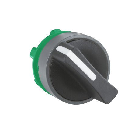 Schneider Electric Harmony Series 2 Position Selector Switch Head, 22 mm Cutout, Black Handle