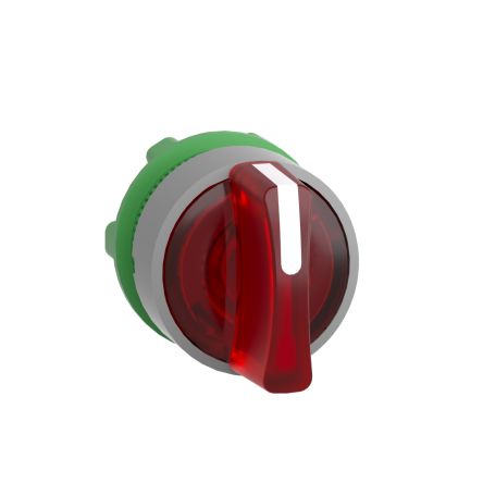 Schneider Electric Harmony Series 3 Position Illuminated Selector Switch Head, 22 mm Cutout, Red Handle, IP67