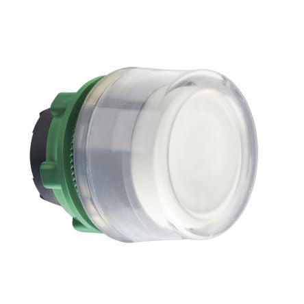 Schneider Electric Harmony XB5 Series White Spring Return Push Button Head, 22 mm Cutout, IP66