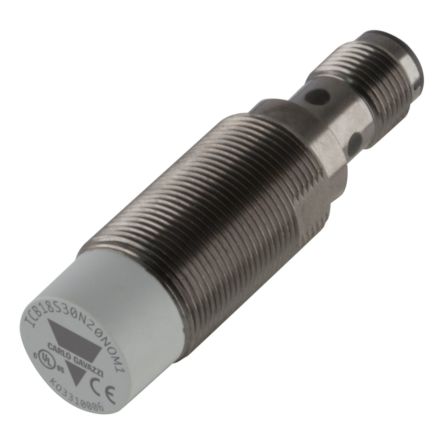 Carlo Gavazzi ICB18S30N20POM1 Threaded Barrel Inductive Proximity Sensor, M18 PNP ICB18 36V dc 20 mm 36 V dc 200mA
