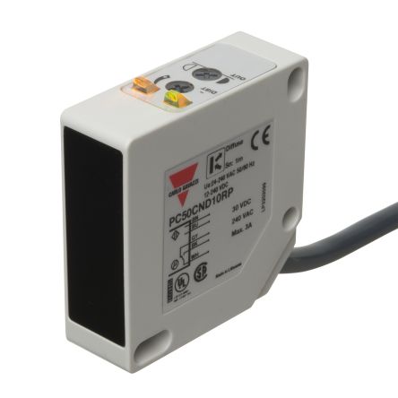 Carlo Gavazzi Through Beam Photoelectric Sensor, Rectangular Sensor