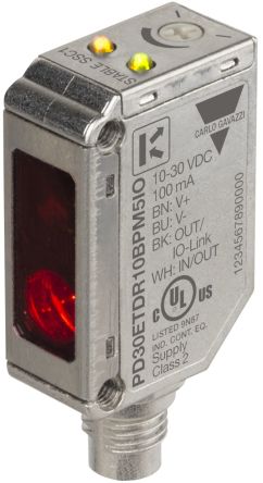 Carlo Gavazzi Diffuse Reflective Photoelectric Sensor, Rectangular Sensor