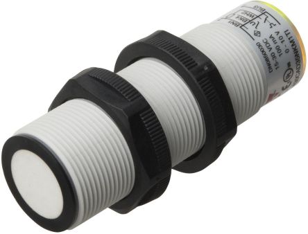 Carlo Gavazzi UA30CAD35NKM1TI Threaded Barrel Ultrasonic Proximity Sensor UA30CAD, M18 3.5 m 100mA 0/10 V 30V 30 V dc