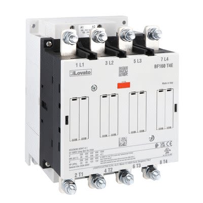 Lovato BF160 Contactor, 130V ac/dc, 48 V ac/dc Coil, 4-Pole, 250 A, 284 kW, 1kV