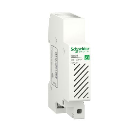 Schneider Electric Resi9 Series Electronic Bell, IP20, IP40 80 dB 230V ac, AC, 1-Tone