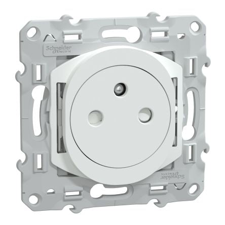 Schneider Electric Ovalis White 1 Gang Plug Socket, 16A Indoor, French 2P
