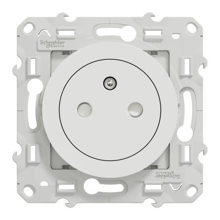 Schneider Electric Odace 2011 White 1 Gang Plug Socket, 16A Indoor, Type E