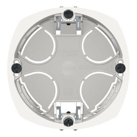 Schneider Electric Multifix White Junction Box, IP20, Wall Mount, 1 Gangs 67 mm 67mm 40 mm