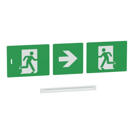 Schneider Electric Polyvinyl Chloride Exit Sign, English Exit Sign