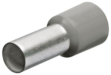 Knipex, 97 99 Insulated Ferrule, 10 mm Pin Length, 2.8 mm Pin Diameter, Grey from 12 AWG to 12 AWG Wire Size
