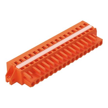 WAGO 231 Series Snap-in Pluggable Connector Female Cage Clamp, 17-Pole, 16A, 17-Way