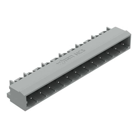 WAGO 231 Series Angled PCB PCB Header, 12 Contact(s), 5 mm Pitch, 1 Row, Shrouded