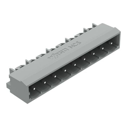 WAGO 231 Series Angled PCB PCB Header, 9 Contact(s), 5 mm Pitch, 1 Row, Shrouded