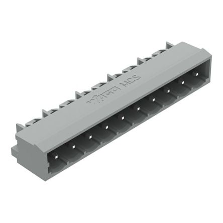 WAGO 231 Series Angled PCB PCB Header, 10 Contact(s), 5 mm Pitch, 1 Row, Shrouded