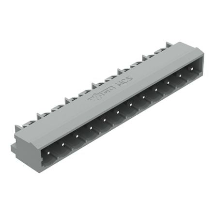 WAGO 231 Series Angled PCB PCB Header, 12 Contact(s), 5 mm Pitch, 1 Row, Shrouded