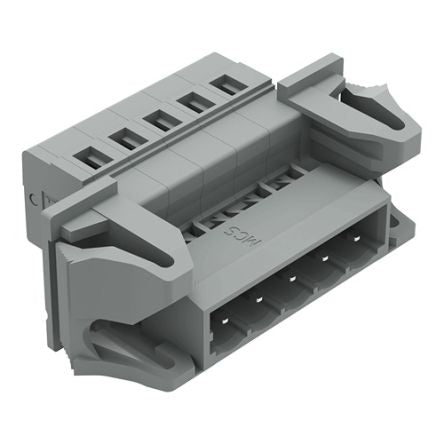 WAGO 231 Series Snap-in Connector Male Cage Clamp, 5-Pole, 12A, 5-Way