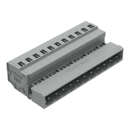 WAGO 231 Series Snap-in Pluggable Connector Male Cage Clamp, 11-Pole, 12A, 11-Way