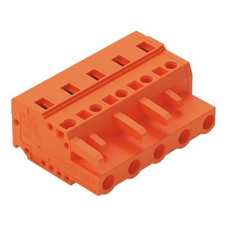WAGO 231 Series Snap-in Connector Female Cage Clamp, 5-Pole, 16A, 5-Way